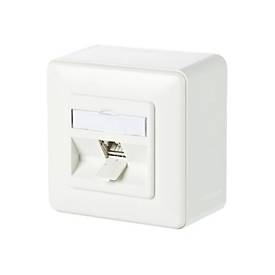 Metz Connect C6Amodul 180° - Steckdosenauslass - RJ 45 - 1 Netzwerkdose - Pure White, RAL 9010