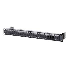 Metz Connect Unequipped - Patch Panel - Schwarz - 1U - 48.3 cm (19") - 24 Ports