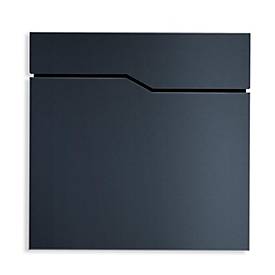Metzler Briefkasten Hoffmann, großer Einwurfschlitz, 2-seitiges Zeitungsfach, abschließbar, B 370 x T 105 x H 370 mm, Stahl, anthrazitgrau RAL 7016