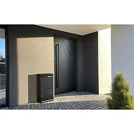 Metzler Paketbox Avalon 3, für Pakete bis Größe S, abschließbar, B 440 x T 220 x H 822 mm, Stahl, anthrazitgrau RAL 7016