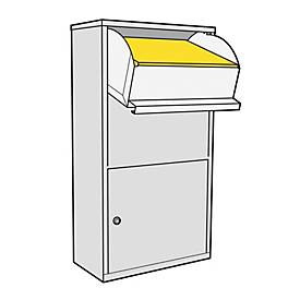 Metzler Paketbox Avalon 3, für Pakete bis Größe S, abschließbar, B 440 x T 220 x H 822 mm, Stahl, anthrazitgrau RAL 7016