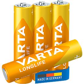 Micro-Batterie AAA VARTA Longlife, 1,5 V, 4 Stück