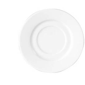 Milchkaffe-Untertasse, rund, spülmaschinenfest, Ø 160 x H 15 mm, Porzellan, weiß, 6 Stück