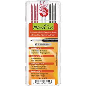 Minenset Pica-Dry 3x graphit,3x rot,2x weiß b.70Grad stabil 8