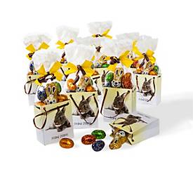 Mini-Ostertüten-Set, 10-tlg. Osterhase - je 50g Schokolade