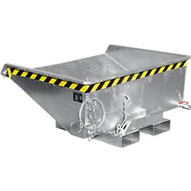 Mini-Spänebehälter Typ EXPO-E 275, Seilzug-Kippvorgang, Inhalt 0,275 m³, bis 750 kg, verzinkt