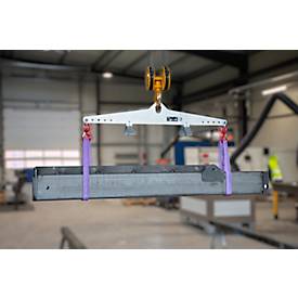 Mini-Traverse TM 800-1200, Kranöse, 2 Wirbellasthaken & Abstellfüßen, nach DIN EN 13155, feuerverzinkt