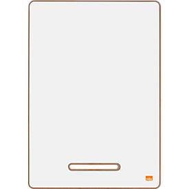 Mini-Whiteboard Nobo, Format A4, beidseitig nutzbar, magnethaftend, beschreibbar, abnehmbarer Ständer, Ablageschale, B 210 x T 5 x H 297 mm, weiß