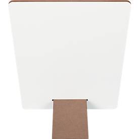 Mini-Whiteboard Nobo, Format A4, beidseitig nutzbar, magnethaftend, beschreibbar, abnehmbarer Ständer, Ablageschale, B 210 x T 5 x H 297 mm, weiß
