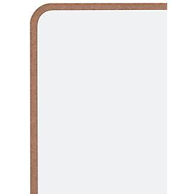 Mini-Whiteboard Nobo, Format A4, beidseitig nutzbar, magnethaftend, beschreibbar, abnehmbarer Ständer, Ablageschale, B 210 x T 5 x H 297 mm, weiß