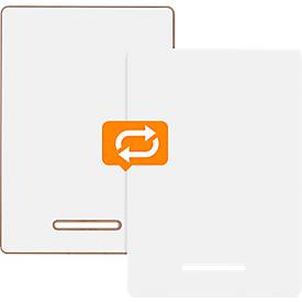 Mini-Whiteboard Nobo, Format A4, beidseitig nutzbar, magnethaftend, beschreibbar, abnehmbarer Ständer, Ablageschale, B 210 x T 5 x H 297 mm, weiß