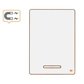 Mini-Whiteboard Nobo, Format A4, beidseitig nutzbar, magnethaftend, beschreibbar, abnehmbarer Ständer, Ablageschale, B 210 x T 5 x H 297 mm, weiß