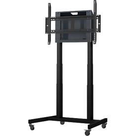 Mobile Displayhalterung eQLift Mobil Basic, für 1 Display bis 86 ″/bis 130 kg, elektrisch höhenverstellbar, VESA, Metall, schwarz