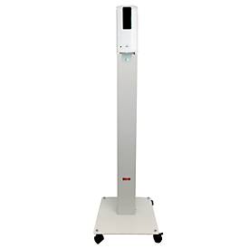 Mobile Hygienestation Manuflex Proficlean Sensor S, B 400 X T 380 x H 1298 mm, mit Sensorspender, ohne Tropfschale, inkl. Händedesinfektionsmittel &