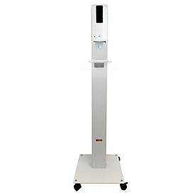 Mobile Hygienestation Manuflex Proficlean Sensor S, B 400 X T 380 x H 1298 mm, mit Sensorspender und Tropfschale, inkl. 