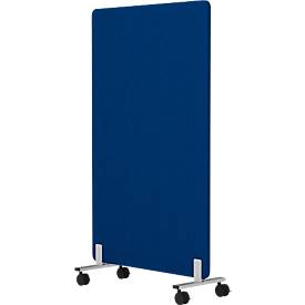 Mobile Stellwand Modus mit Rollen, 25 mm stark, B 1000 x H 1600 mm, dunkelblau