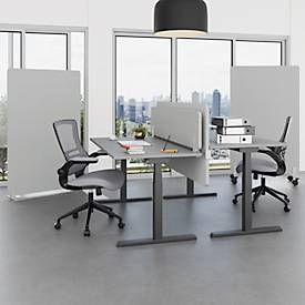 Mobile Stellwand Modus mit Rollen, 25 mm stark, B 1000 x H 1600 mm, hellgrau