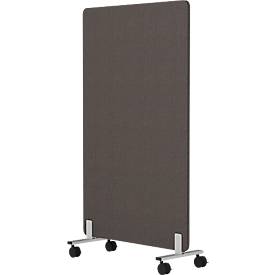Mobile Stellwand Modus mit Rollen, 25 mm stark, B 1000 x H 1800 mm, dunkelgrau