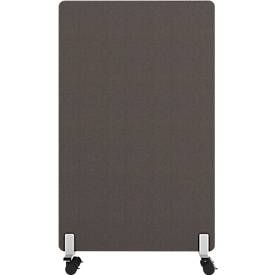 Mobile Stellwand Modus mit Rollen, 25 mm stark, B 800 x H 1600 mm, dunkelgrau