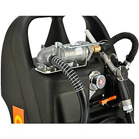 Mobile Tankanlage Benzin-Trolley, 60 l,Handpumpe, Schlauch 2,7 m