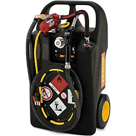 Mobile Tankanlage Benzin-Trolley, 60 l oder 95 l, Handpumpe o. Elektropumpe 12V, Schlauch 2,7/3,2 m