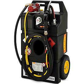 Mobile Tankanlage Benzin-Trolley, 60 l oder 95 l, Handpumpe o. Elektropumpe 12V, Schlauch 2,7/3,2 m