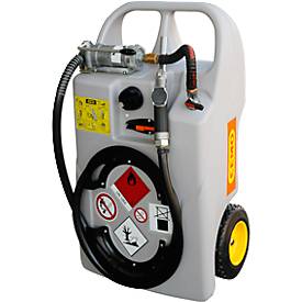Mobile Tankanlage Diesel-Trolley, 60 l oder 100 l, versch. Pumpen-Ausführungen, Schlauch 3 m