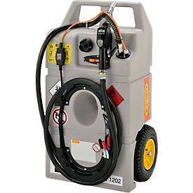 Mobile Tankanlage Diesel-Trolley, 60 l oder 100 l, versch. Pumpen-Ausführungen, Schlauch 3 m