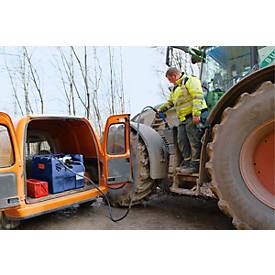 Mobile Tankstelle CEMO Blue-Mobil EASY, mit Membranpumpe CEMATIC BLUE 12 V, 200 l Tank für AdBlue®, B 800 x T 600 x H 590 mm