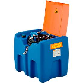 Mobile Tankstelle CEMO Blue-Mobil EASY, mit Tauchpumpe CENTRI SP30 12 V, 210 l Tank für AdBlue®, Klappdeckel, B 785 x T 595 x H 685 mm