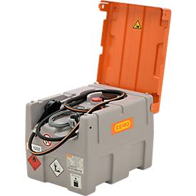 Mobile Tankstelle CEMO DT-Mobil Easy 200 l, Elektropumpe, 12 V, 40 l/min, Automatik-Zapfpistole, Klappdeckel, B 800 x T 620 x H 610 mm
