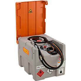 Mobile Tankstelle CEMO DT-Mobil Easy 200 l, Elektropumpe CENTRI SP30, 12 V, 30 l/min, Automatik-Zapfpistole, Klappdeckel, B 800 x T 620 x H 610 mm