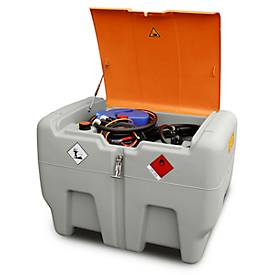 Mobile Tankstelle CEMO DT-Mobil Easy Combi 440/50 l, Elektropumpe, 440/50 l, 12V, Automatik-Zapfpistole, Klappdeckel, B 1180 x T 800 x H 850 mm