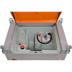 Mobile Tankstelle CEMO DT-Mobil PRO PE, 440 l, ohne Pumpe, Schnellkupplung, B 1250 x T 870 x H 1070 mm