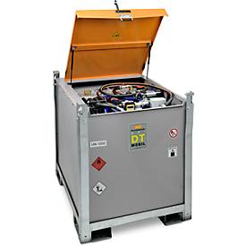 Mobile Tankstelle CEMO DT-Mobil PRO ST COMBI 980/200 Premium Plus, Elektropumpe, 980 l Dieseltank, 200 l Zusatztank für AdBlue®, B 1300 x T 1150 x H