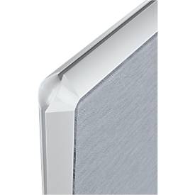 Mobile Trennwand, desinfektionsmittelbeständig, 2 Elemente, aluminiumfarben