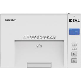 Mobiler Aktenvernichter Ideal Shredcat 8292 CC, Autofeed, Partikelschnitt 4 x 10 mm, P-4, 26 l, 200 Blatt Schnittleistung, grau
