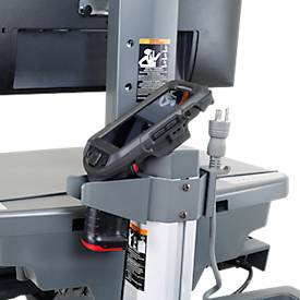 Mobiler Arbeitsplatz Ergotron StyleView® SV42-8302-2, Monitorgelenk für 1 Display bis 24', Arbeitsfläche, Tastatur-/Mausablage, integrierte Stromversorgung