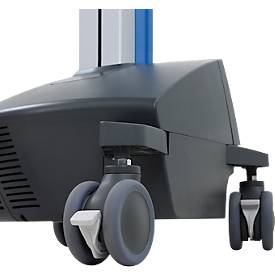 Mobiler Arbeitsplatz Ergotron StyleView® SV42-8302-2, Monitorgelenk für 1 Display bis 24', Arbeitsfläche, Tastatur-/Mausablage, integrierte Stromversorgung