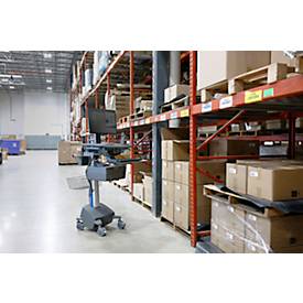 Mobiler Arbeitsplatz Ergotron StyleView® SV42-8302-2, Monitorgelenk für 1 Display bis 24', Arbeitsfläche, Tastatur-/Mausablage, integrierte Stromversorgung