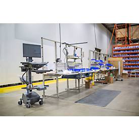 Mobiler Arbeitsplatz Ergotron StyleView® SV42-8302-2, Monitorgelenk für 1 Display bis 24', Arbeitsfläche, Tastatur-/Mausablage, integrierte Stromversorgung