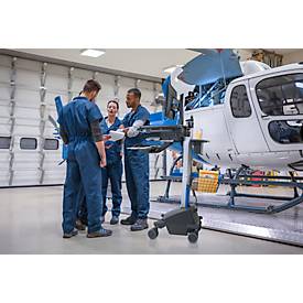 Mobiler Arbeitsplatz Ergotron StyleView® SV42-8302-2, Monitorgelenk für 1 Display bis 24', Arbeitsfläche, Tastatur-/Mausablage, integrierte Stromversorgung