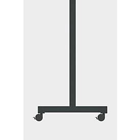 Mobiler Garderobenständer Functionals KOMPAKT, 80 Haken, mit Bremse, H 2000 mm, Stahl und Kunststoff, dunkelgrau