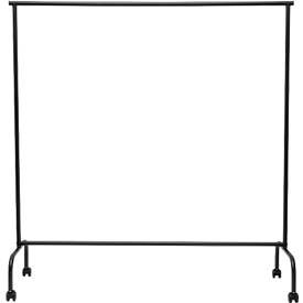 Mobiler Garderobenständer MAULlimbo, ausziehbare Seitenarme, B 1510 x T 500 x H 1560 mm, schwarz + 10 Kleiderbügel, schmutzhemmende Oberfläche, schwarz
