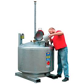 Mobiler Gefahrstoffsammler CEMO, Stahl, verzinkt, versch. Ausführungen