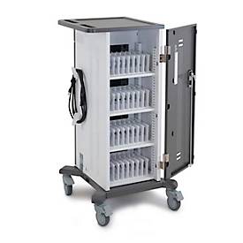 Mobiler Ladewagen ergotron® YES35, bis zu 35 Tablets, Smartphones & E-Reader, verstellbare Gestelle, 4 Fächer, 12,7 kg je Fach, B 620 x T 600 x H 1170 mm