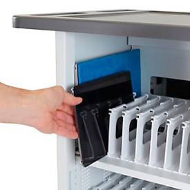 Mobiler Ladewagen ergotron® YES35, bis zu 35 Tablets, Smartphones & E-Reader, verstellbare Gestelle, 4 Fächer, 12,7 kg je Fach, B 620 x T 600 x H 1170 mm
