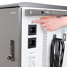 Mobiler Ladewagen ergotron® YES35, bis zu 36 Tablets & Chromebooks oder 24 Laptops bis 14', verstellbare Gestelle, B 640 x T 730 x H 1060 mm