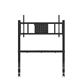 Mobiler Monitorständer Neomounts by Newstar FL50-575BL1 MOVE Go XL, für 1 Display bis 110'/125 kg, höhenverstellbar, Hardwarefach, schwarz