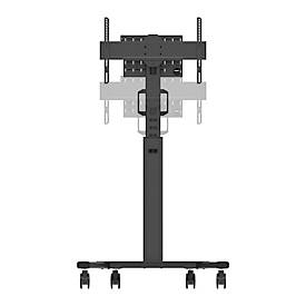 Mobiler Monitorständer Neomounts by Newstar FL50S-825BL1 MOVE Up, für 1 Display bis 75'/70 kg, höhenverstellbar, Kabelkanal, Hardwarefach, schwarz